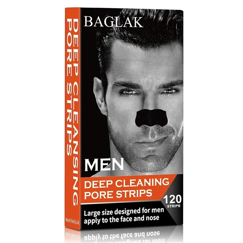 Photo 1 of BAGLAK Men Blackhead Pore Strips - 120 Strips - Deep Cleansing - Face Nose Pores - Blackheads Removal - Large Size For Nose+Face