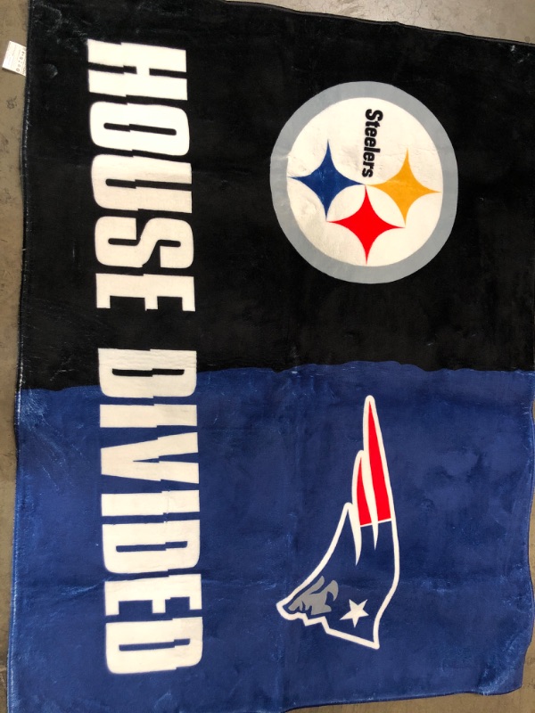 Photo 2 of FANMATS 19245 NFL Steelers / Patriots House Divided Rug