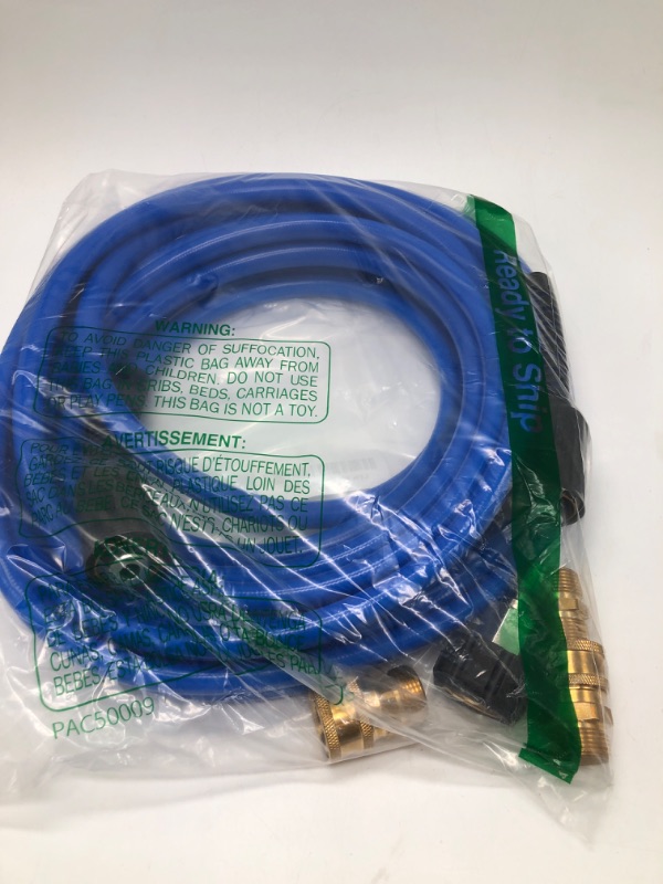 Photo 2 of Hourleey Pressure Washer Hose 50 FT, 4000 PSI Flexible Kink Resistant Power Washer Hose Replacement, 1/4" Quick Connect Pressure Washer Hose Extension With M22 x 3/8", Blue