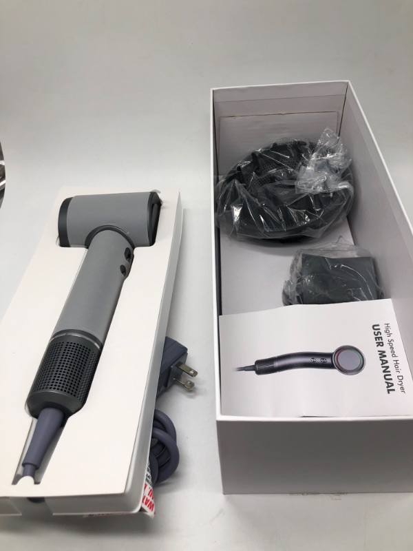 Photo 1 of Hair Dryer, 160000 RPM Professional High-Speed Blow Dryer 500 Millions Negative Ionic Care Hair Dryer for Fast Drying, Low Noise Thermo-Control Hairdryer, Travel with Magnetic Diffuser & Nozzle