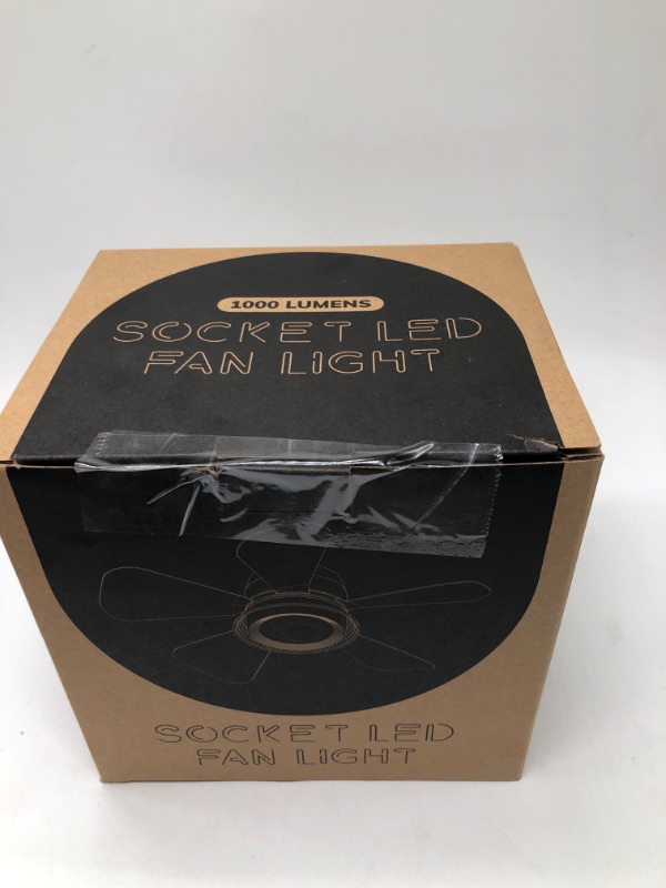 Photo 1 of  Socket Fan Light, Ceiling Fans with Lights and Remote, 1000 Lumens LED Ceiling Fan with Lights, 3 Light Modes, Powerful Airflow, Screw in Ceiling Fan for Bedroom, Kitchen, Living Room, Garage