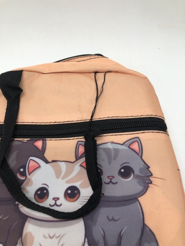 Photo 3 of Cute Cat Lunch Box for Girls 5-7/7-9 Years Old Cat Lunch Bag Kids Large Capacity Insulated Lunch Box School Lunch Organizer Lunch Holder Lunchbag