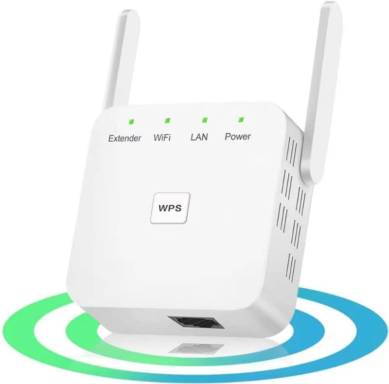 Photo 1 of  WiFi Extender, WiFi Repeater, WiFi Booster, Covers Up to 9860 Sq.ft and 60 Devices, Internet Booster - with Ethernet Port, Quick Setup, Home Wireless Signal Booster