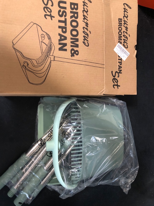 Photo 2 of Broom and Dustpan Set, Broom Dust pan, Dustpan with Long Handle, Broom with Dustpan, Broom and Dustpan Set for Home, Dustpan Comb, Broom with Dustpan Combo Set(Jade Green)