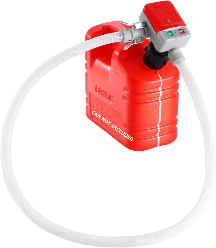 Photo 1 of Fuel Transfer Pump Battery Powered Electric Portable Gas Can Tank Pump for Gasoline Diesel kerosene Liquid with Flexible Hose