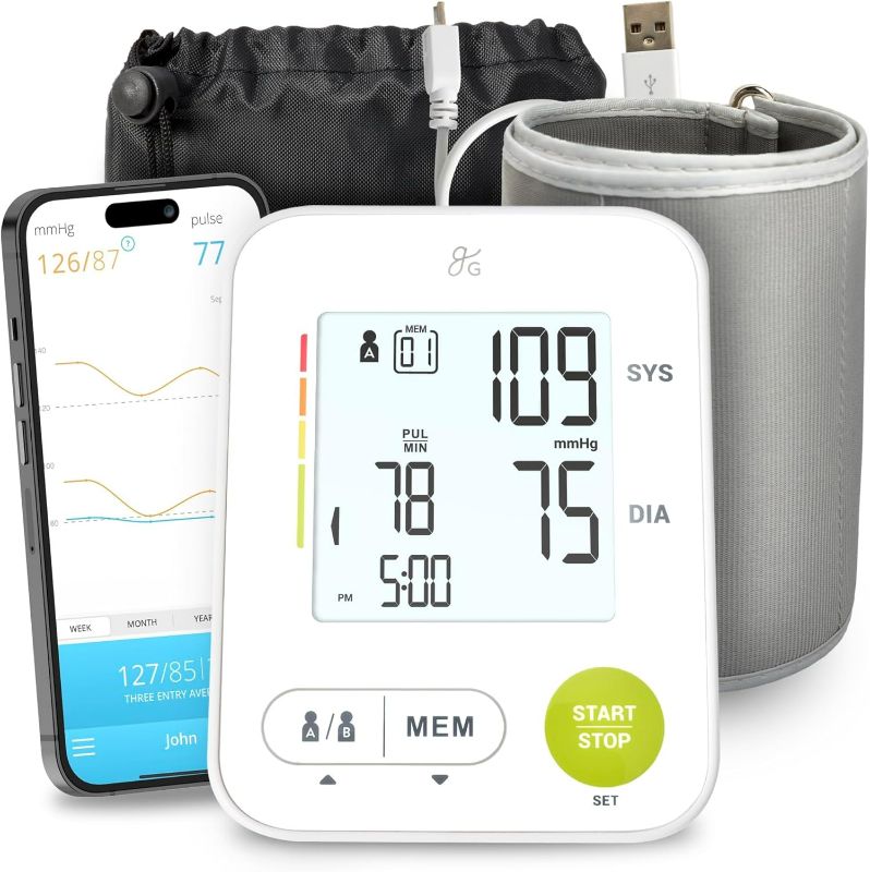 Photo 1 of Greater Goods Bluetooth Blood Pressure Monitor for Home Use, Upper Arm BP Monitor with Balance Health App