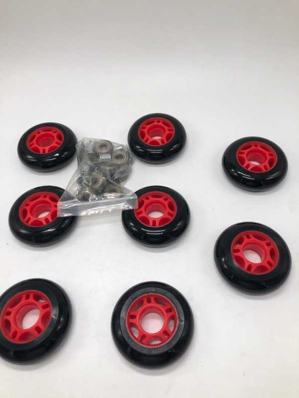 Photo 2 of 8-Pack Inline Skate Wheels 72mm Hardness 85A Polyurethane Replacement Wheel with 608ZZ Bearings