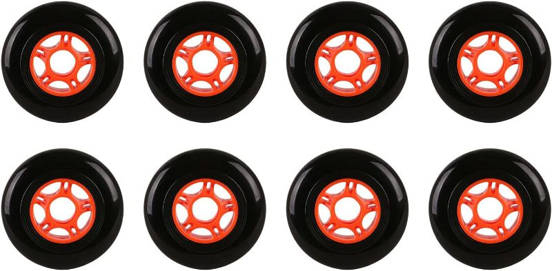 Photo 1 of 8-Pack Inline Skate Wheels 72mm Hardness 85A Polyurethane Replacement Wheel with 608ZZ Bearings