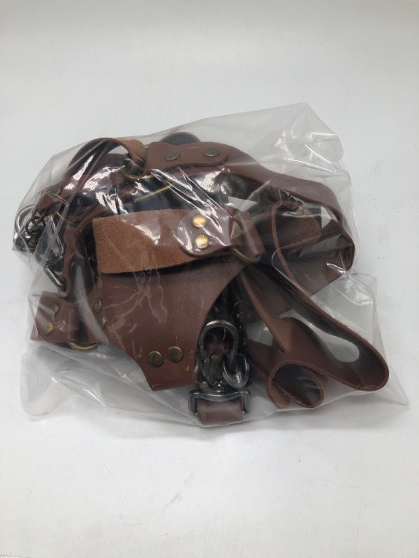 Photo 1 of Dual Camera Harness, Brown Leather Camera Strap for 2 Cameras, Shoulder Double Camera Harness for DSLR/SLR
