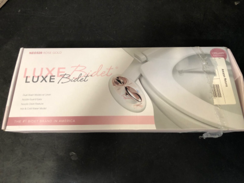 Photo 2 of LUXE Bidet NEO 320 - Hot and Cold Water, Self-Cleaning, Dual Nozzle, Non-Electric Bidet Attachment for Toilet Seat, Adjustable Water Pressure, Rear and Feminine Wash, Lever Control (Rose Gold)