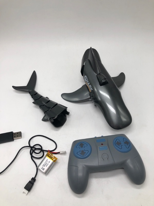 Photo 2 of ** FINAL SALE – SOLD AS IS ** 2.4G Remote Control Shark Toy 1:18 Scale High Simulation Shark Shark for Swimming Pool Bathroom Great Gift RC Boat Toys for 6+ Year Old Boys and Girls