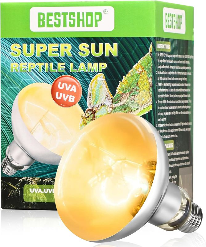 Photo 1 of Heat Lamp Bulbs, 100 Watt Reptile Heat Bulb, Full Spectrum UVA UVB Light Bulb, Natural Daylight, Basking Spot Light, Sun Light for Reptile and Amphibian 1 Pack