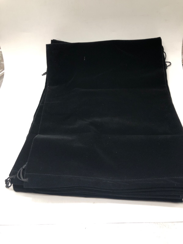 Photo 2 of 9.6x13.7 Inch Velvet Drawstring Bags Large Gift Bags Black Jewelry Packing Pouches for Hair Dryer Hotel Storage Bag Gym Bags Drawstring Cloth Packing Bag for Christmas Thanksgiving