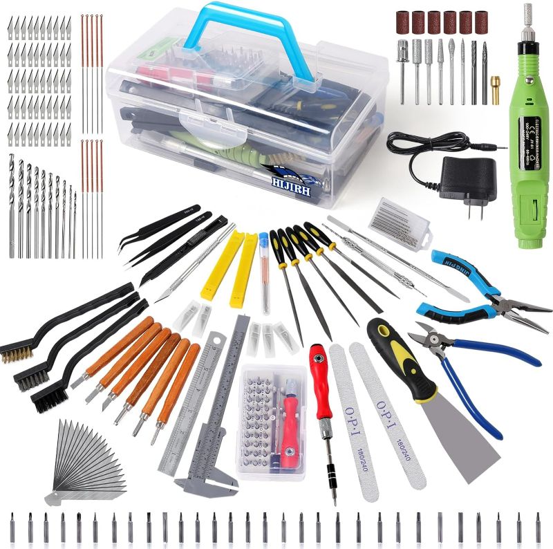 Photo 1 of 165 Pcs Pro Grade 3D Printing Tool Kit,3D Printer Tool Kits,Diverse 3D Printer Accessory & Electric Polishing Machine,Including Tool Box,for Remove/Trim and Finish 3D Print (Multi-Purpose)