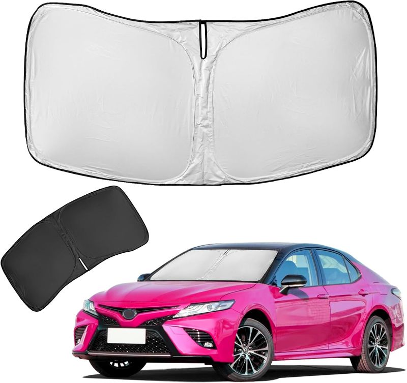 Photo 1 of for Toyota Camry Sun Shade Sunshade Windshield Cover - 4 Layers Front Window Shade for Camry 2018-2024 LE XLE Hybrid SE XSE Sun Visor - 240T Shade Blocks UV Rays Car Accessories