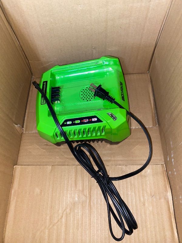 Photo 1 of Greenworks PRO 80V Lithium Ion Single Port Rapid Battery Charger GCH8040
