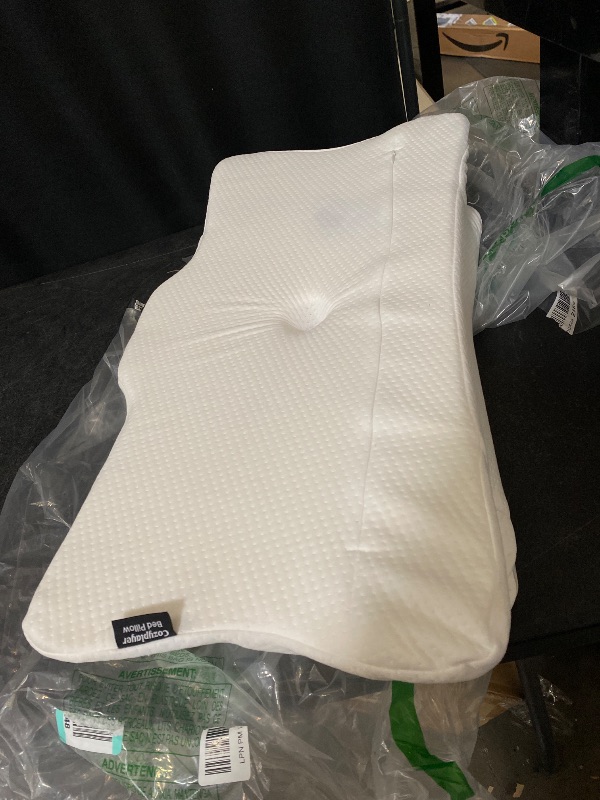 Photo 1 of Ultra Pain Relief Cooling Pillow for Neck Support, Adjustable Cervical Pillow Cozy Sleeping, Odorless Ergonomic Contour Memory Foam Pillows, Orthopedic Bed Pillow for Side Back Stomach Sleeper
