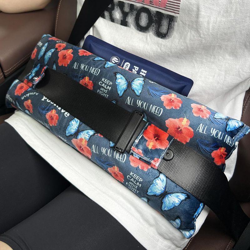 Photo 1 of Mastectomy Pillow Hysterectomy Pillows C Section Recovery Must Haves Essentials Products Seat Belt Cushion Post Surgery Gifts for Women Breast Pillow Cushion with Insert Ice Pockets
