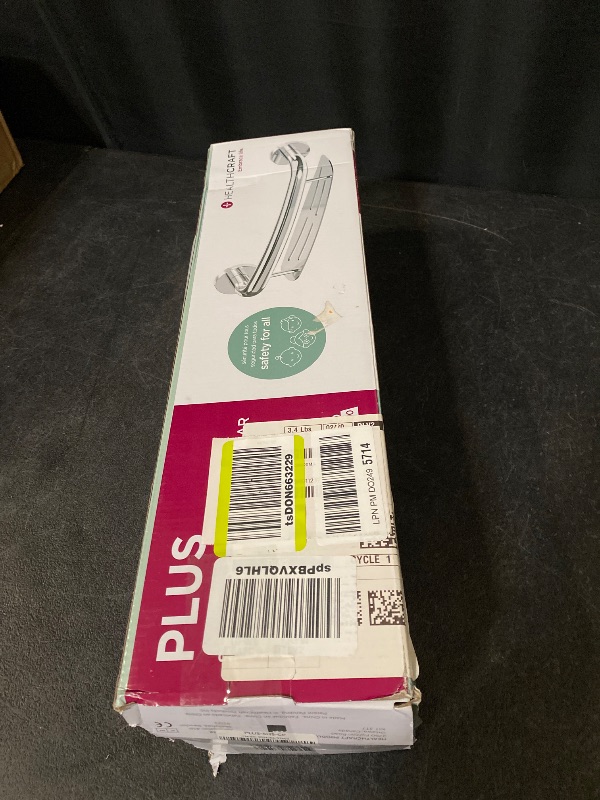 Photo 1 of Decorative Grab Bar with Shelf, Plus Shampoo Shelf 19.5 Inch by HEALTHCRAFT, ADA Compliant, Bath and Shower Safety Handle, Wall Mounted Support Bar for Seniors Bathroom in Polished Chrome