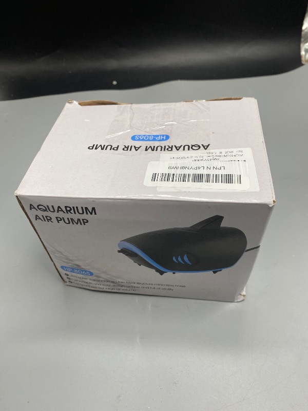Photo 1 of HITOP 3W Quiet Aquarium Air Pump: 80GPH Adjustable Fish Tank Air Pump with Dual Output, Powerful Shark-Shaped Aquarium Aerator, Aquarium Oxygen Pump for up to 100Gallon Tank
