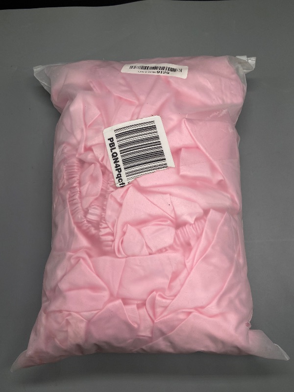 Photo 1 of Love's cabin Full Size Satin Sheet Sets - 4 Piece Pink Silky Sheet Set Full with Deep Pocket, Luxury Silk Feel Bed Sheets Full Bedding Set (1 Flat Sheet,1 Fitted Sheet,2 Pillow Cases)
