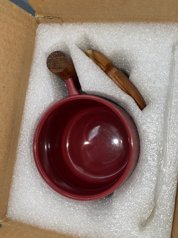 Photo 1 of 14 Oz Ceramic Coffee Mug with Lid and Coffee Spoon for Latte,Cappuccino Mug, Cocoa Mug, Tea Mug, Birthday Gifts for Women, 1 Pack (Matte Red)
