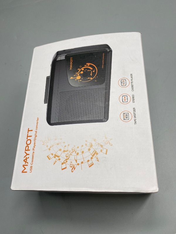 Photo 1 of Cassette Tape Player, Maypott Portable Walkman Cassette Player Cassette Tape Recorder Audio Cassette to Digital Converter via USB, Compatible with PC/Laptops, Built-in Speaker&Headphone, Full Stereo
