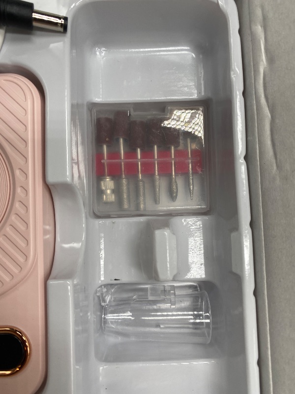 Photo 1 of Nail Drill 45000RPM, Rechargeable Nail Drill Cordless, Professional Electric Battery Operated Nail File for Thick Toenails with11 Bits Kit for Manicure Remove Gel Polish
