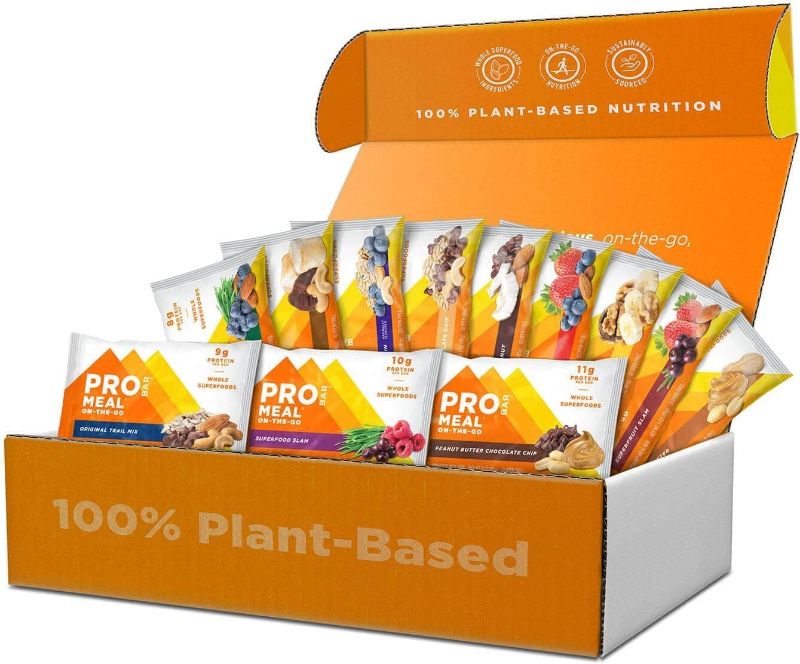 Photo 1 of PROBAR - Meal Bar 12 Flavor Variety Pack - Natural Energy, Non-GMO, Gluten-Free, Plant-Based Whole Food Ingredients, 3 Ounce (Pack of 12) - Flavors May Vary
