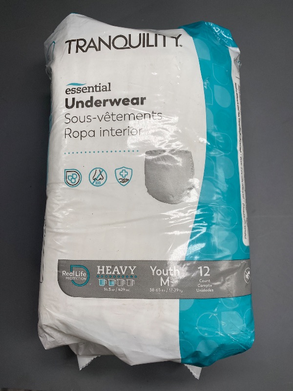 Photo 1 of Tranquility Essential Adult Absorbent Underwear, Pull On with Tear Away Seams, Heavy Absorbency, Medium (34"-48") 