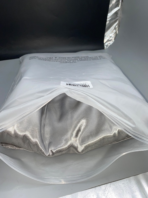 Photo 1 of QUEEN** Silk Satin Sheets, Queen Size Satin Bed Sheet Set with Deep Pockets, Cooling Soft and Hypoallergenic Satin Sheets Queen - Light Gray
