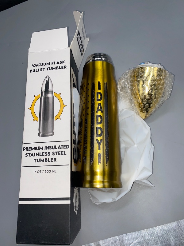 Photo 1 of 34HD Father Day Gifts, The Man The Legend Dad Bullet Tumbler 17 oz Stainless Steel, Dad Nutrition Facts Cup, Daddy Birthday Gifts from Daughter Son
