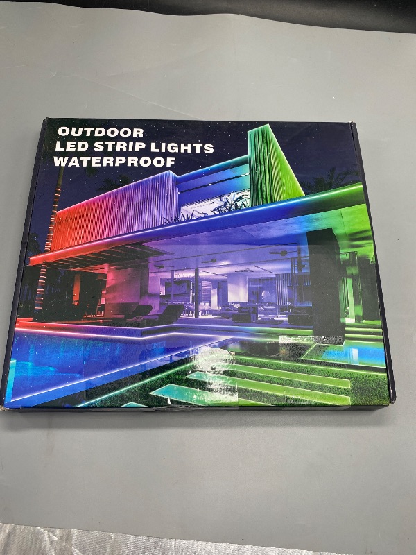 Photo 1 of AILBTON 100ft Outdoor LED Strip Lights Waterproof,IP68 Outside Led Light Strips Waterproof with Bluetooth App Remote Control,Music Sync RGB Exterior Led Rope Lights,for Balcony,Deck,Roof,Garden,Pool
