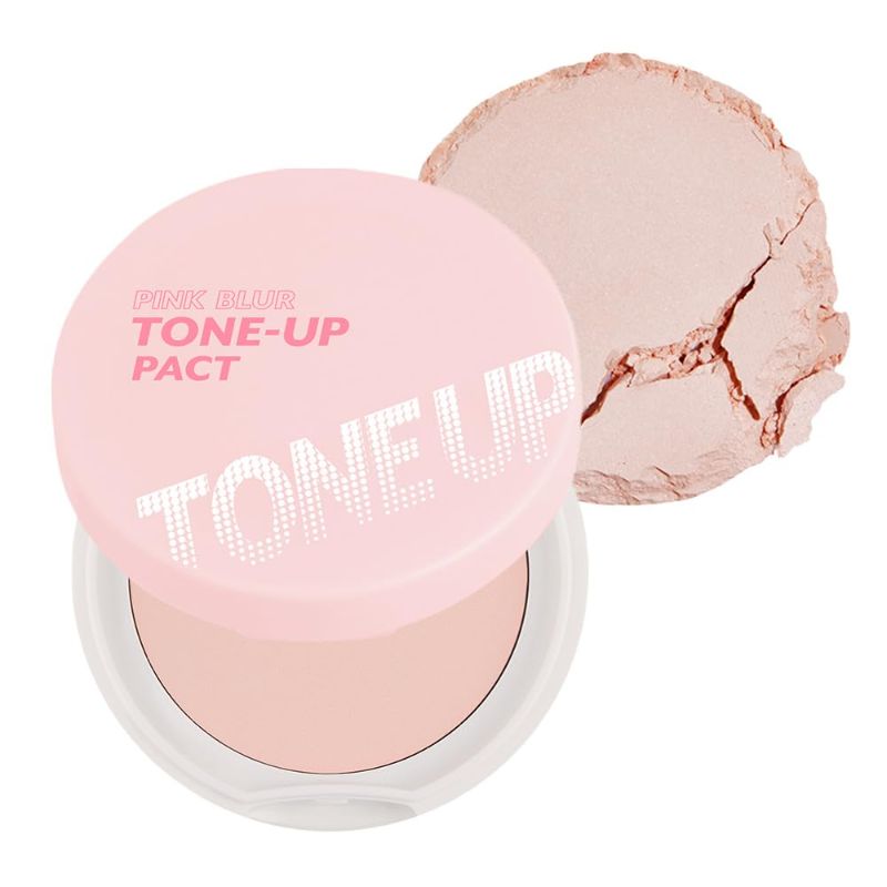 Photo 1 of I'M MEME Compact - Tone-up Pact | Korean Pressed Setting Powder for Pink Blur Effect, with Calamine, Mattify Skin, Makeup Foundation, Translucent Compact, Oily Skin, Natural Coverage, 0.35 Oz
