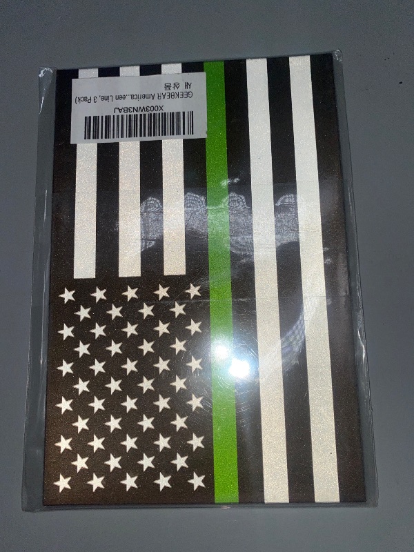Photo 1 of GEEKBEAR American Flag Car Magnet (Thin Green Line, 3 Pack)
