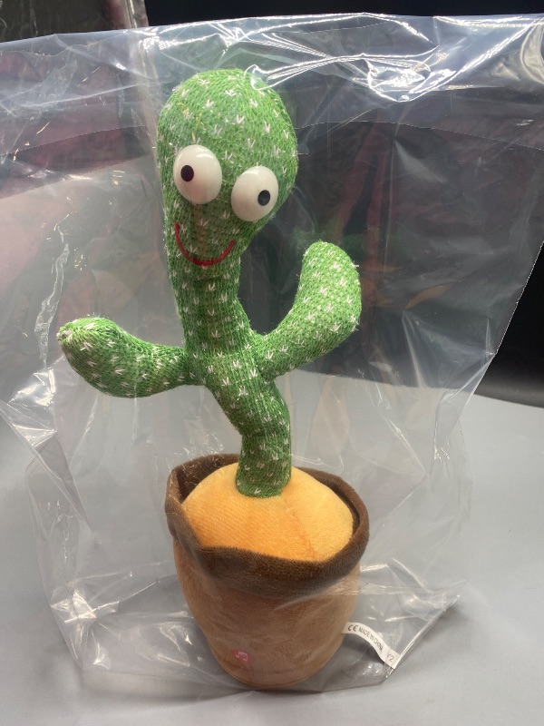 Photo 1 of Pbooo Dancing Talking Cactus Mimicking Toy,Talking Repeat Singing Sunny Cactus Toy 120 Pcs Songs for Baby 15S Record Your Sound Sing+Dancing+Recording+LED
