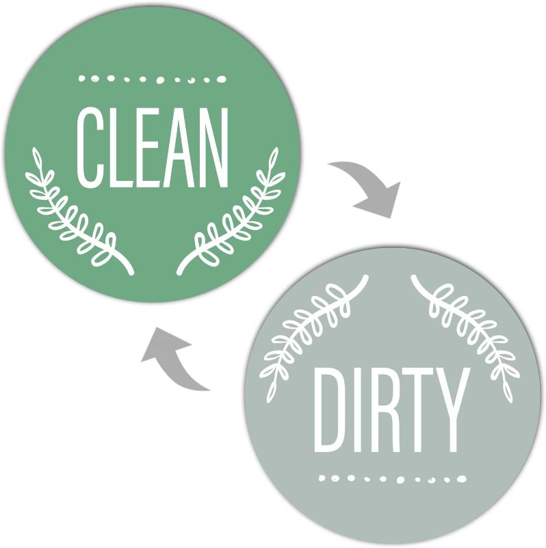 Photo 1 of GEEKBEAR Clean Dirty Magnet for Dishwasher (01. Nature) - Double Sided and Reversible Clean Dirty Sign Indicator - Flip Dishwasher Magnet with Bonus Adhesive Metal Plate - Discontinued Soon
