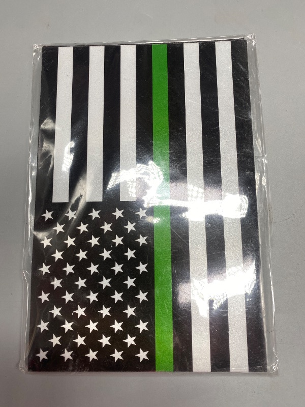 Photo 1 of GEEKBEAR American Flag Car Magnet (Thin Green Line, 3 Pack)

