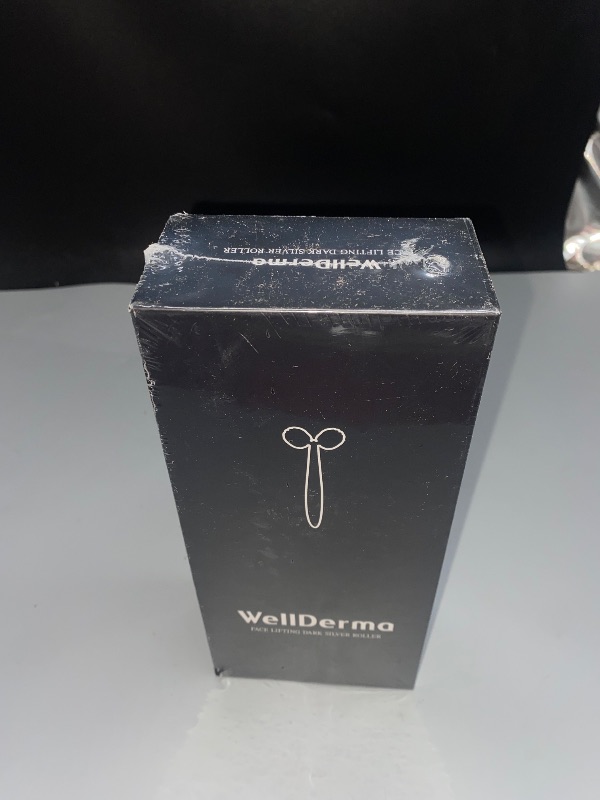 Photo 1 of WellDerma Face Lifting Dark Silver Roller Ergonomic Lifting and V-Lines Massage Roller
