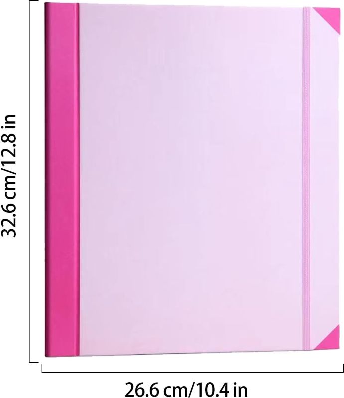 Photo 1 of Document Organizer, Folio Document Organizer, File Folder Organizer, Accordion Style with Pockets, Used to Store Letters, Passports, Photos, Travel Documents, Activity Plans, Multicolor (Pink)
