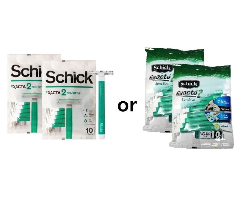 Photo 1 of Schick Exacta2 Sensitive Skin Disposable Mens Shaver 20 Count (10 Count x 2Pack) 2023 New Verson
