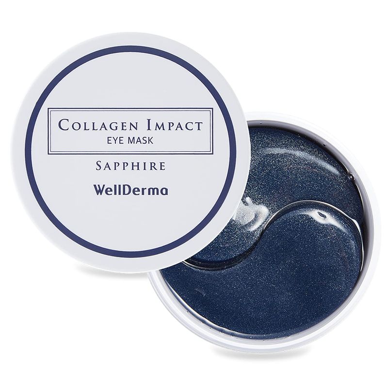 Photo 1 of WELLDERMA Collagen Impact Sapphire Eye Mask 60 Sheets - Nourishing Enriched Moisturizing Hydrogel Eye Patches Wrinkles Collagen, Under Eye for Dark Circles, Dry and Dull Skin New
