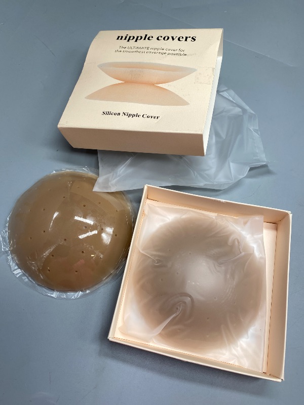 Photo 1 of LATTE-2 PAIRS-Nipple Covers - Sticky Adhesive Silicone Nipple Pasties,reusable Seamless pasty Nipple Pasties for women
