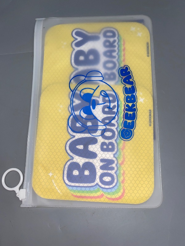 Photo 1 of GEEKBEAR [Signature] Baby on Board Car Magnet - Geekbear Line Series - Set of 2 (Yellow)
