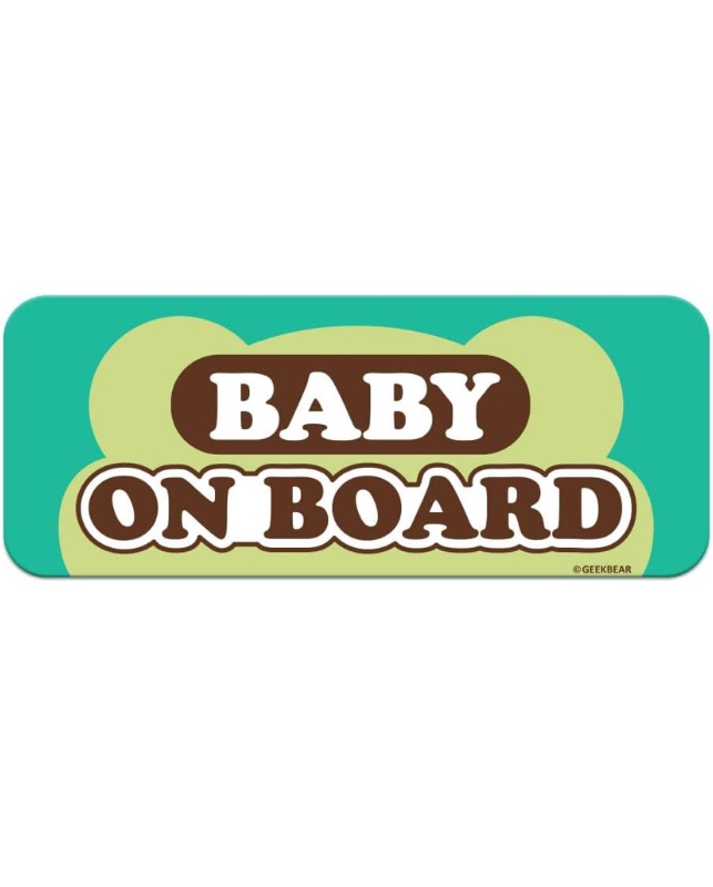 Photo 1 of BLUE** GEEKBEAR [Signature] Baby on Board Car Magnet - Geekbear Line Series 