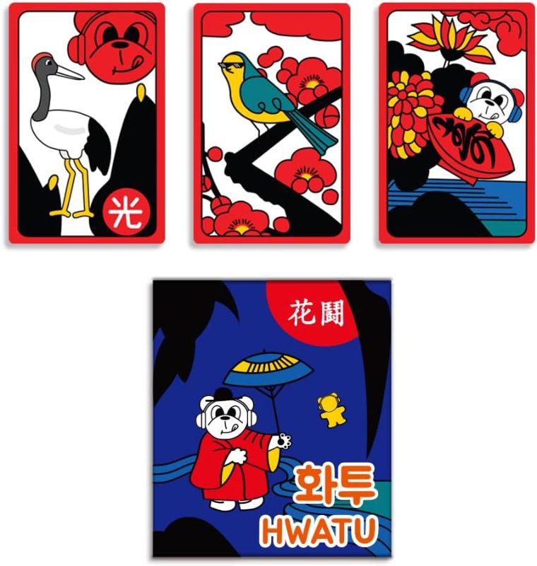 Photo 1 of GEEKBEAR Hwatu Set - Known as Korean Hanafuda, Go Stop Hwatoo, Godori Game, New Year Board Game, ??
