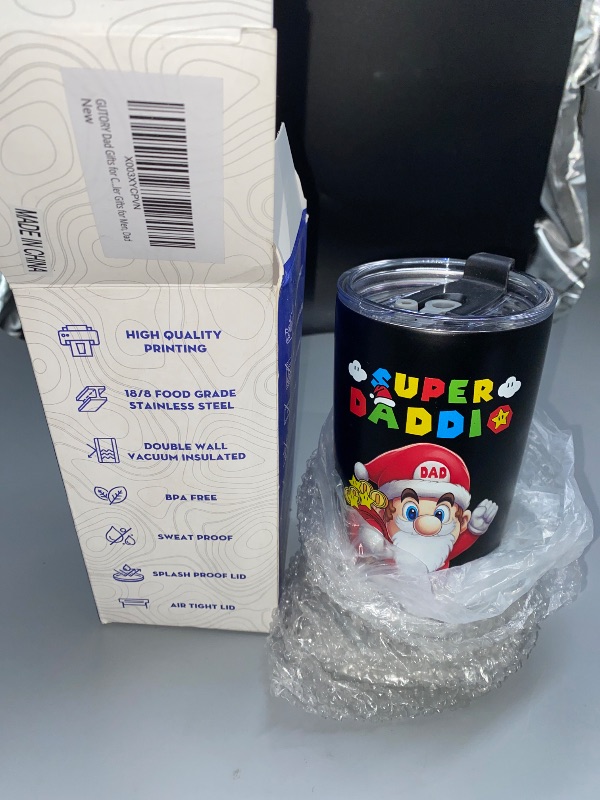 Photo 1 of 34HD Father Day Gifts, Daddio Tumbler with Lid 20 oz Stainless Steel, Dad Coffee Mug, Gamer Dad Present, Daddy Birthday Gifts from Daughter, Son, Wife
