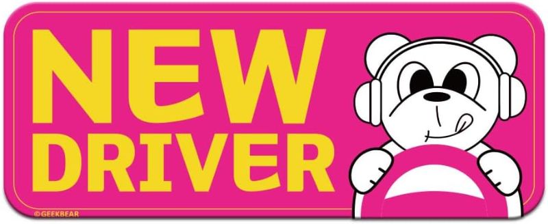 Photo 1 of PINK SQUARE** GEEKBEAR [Signature] New Driver Magnet for Car - Geekbear Line