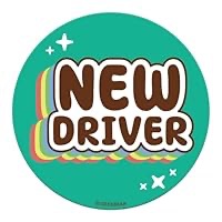 Photo 1 of PINK** GEEKBEAR New Driver Car Magnet - Colorful, Reflective, Weather-Resistant - Circular