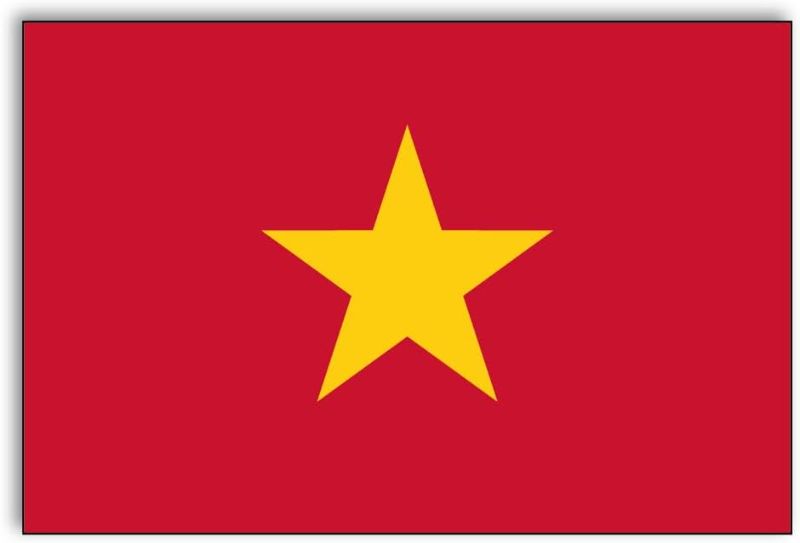 Photo 1 of Vietnam Flag CAR MAGNETS  (2 Pack) by DCM Solutions (4" W x 2.67" H)